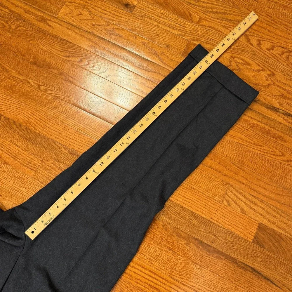 Vintage Paul Stuart Dress Pants Fits Mens 30x28 Gray Wool Pleated Cuffed USA